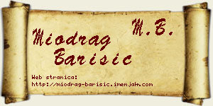 Miodrag Barišić vizit kartica